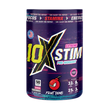 10x Stim Pre-workout 600g - Fruit Bomb Flavour