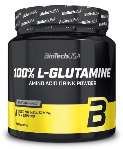 100% L-Glutamine, Unflavoured - 240 grams