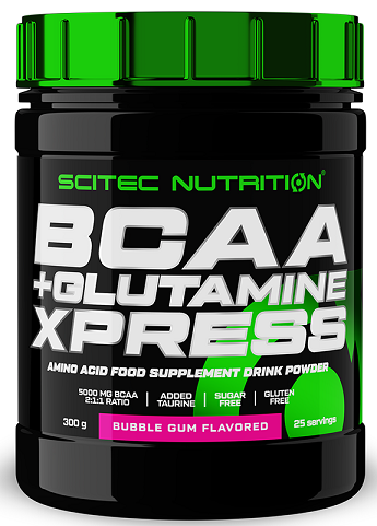BCAA + Glutamine XPress, Bubble Gum - 300 grams