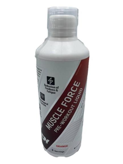Muscle Force Liquid Pre-Workout, Orange - 500 ml. – Liberty Supplements