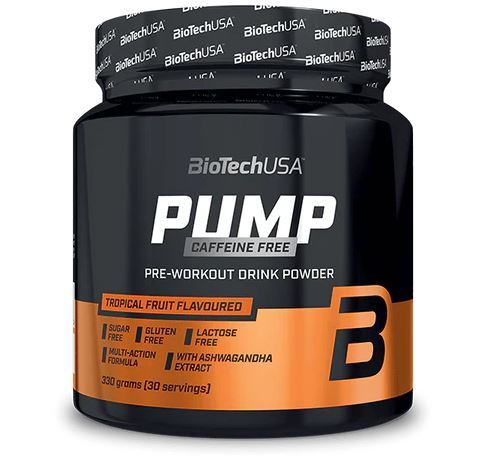 Pump Caffeine Free, Tropical Fruit - 330 grams