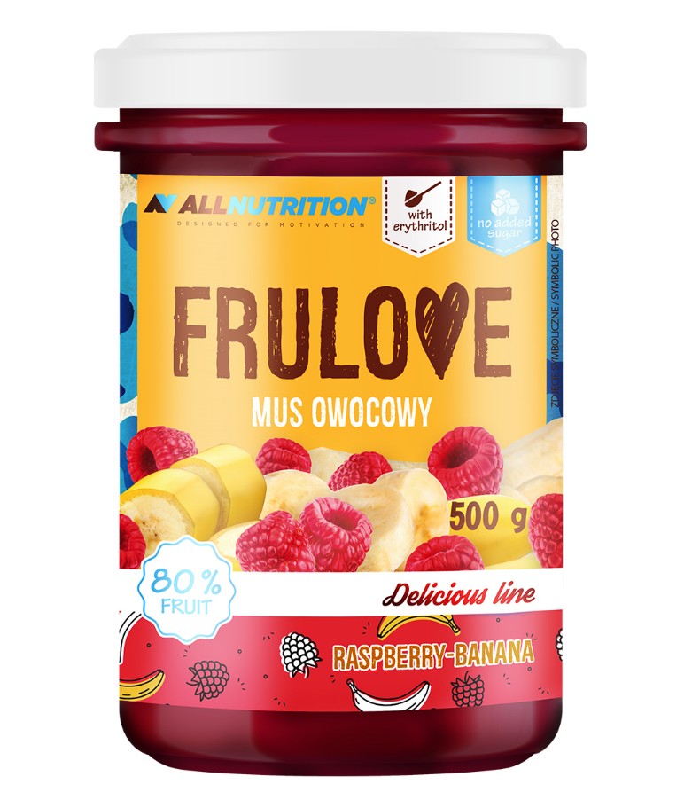 Frulove Mousse, Raspberry-Banana - 500 grams
