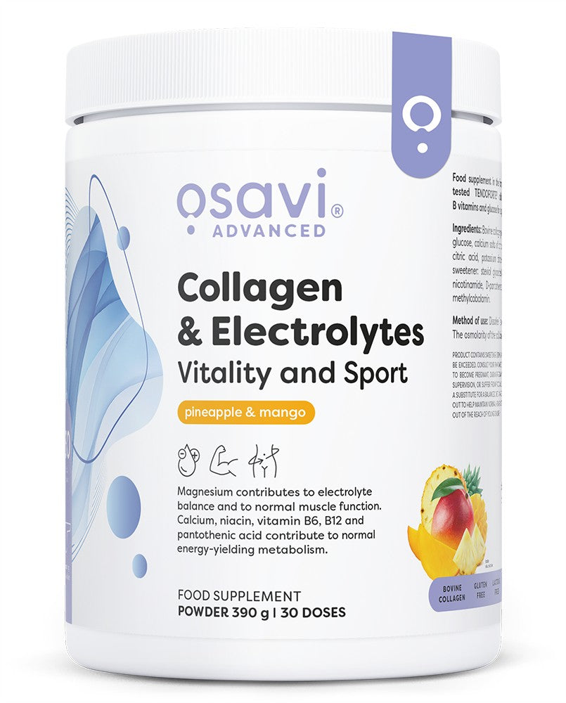 Collagen Electrolytes Vitality and Sport, Pineapple & Mango - 390 grams