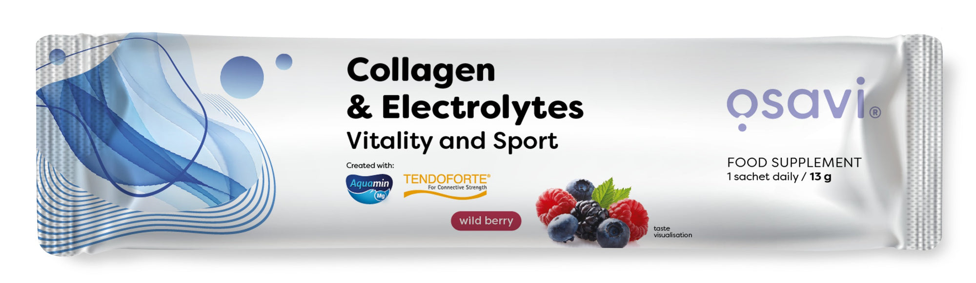 Collagen Electrolytes Vitality and Sport, Wild Berry - 13 grams (1 serving)