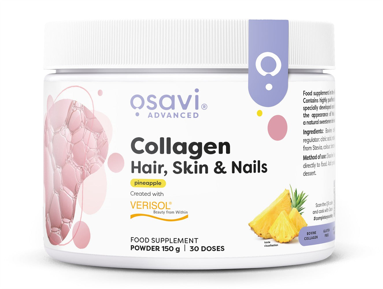 Collagen Peptides (Hair Skin & Nails), Pineapple - 150 grams