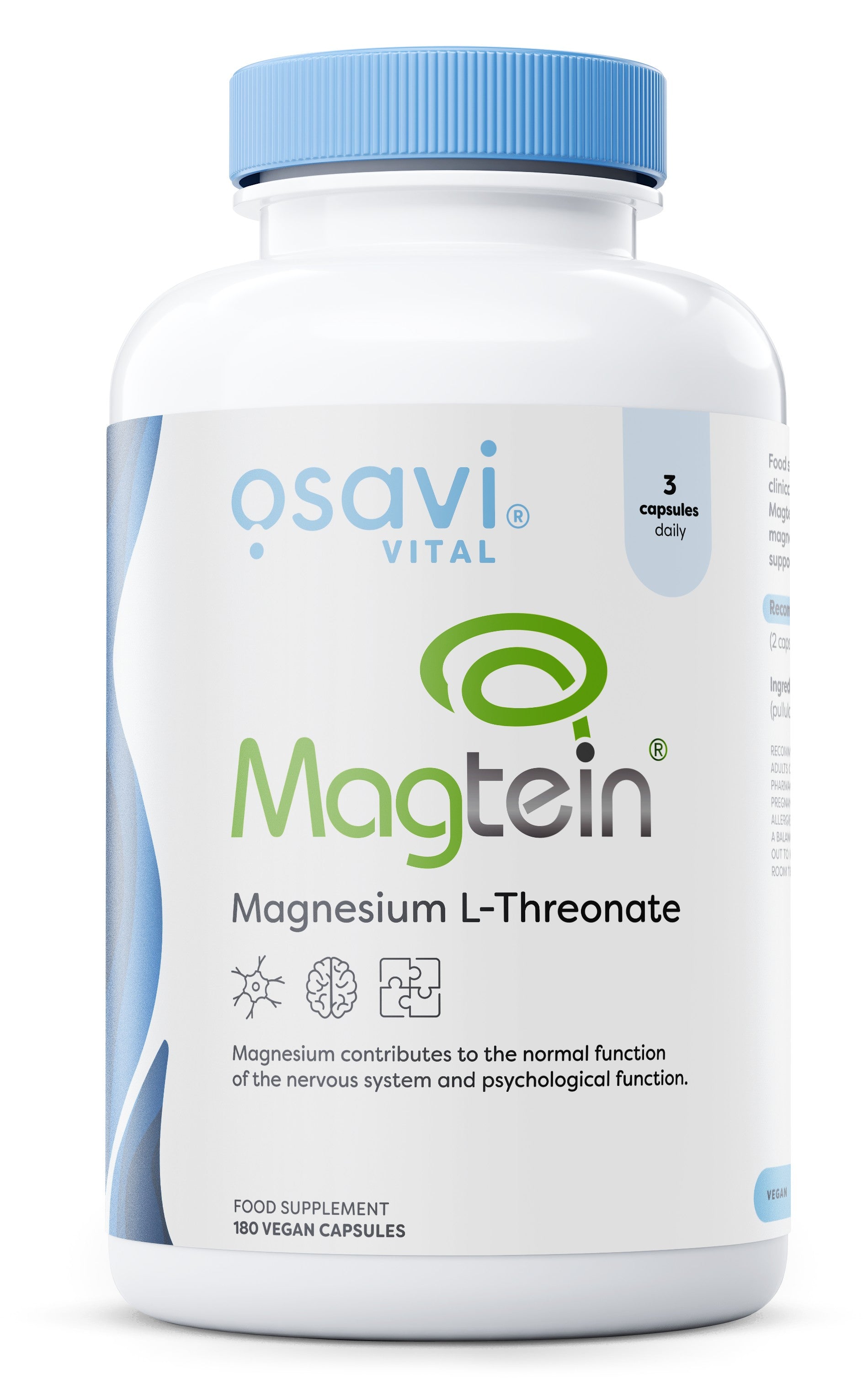 Magtein Magnesium L-threonate - 180 vegan caps