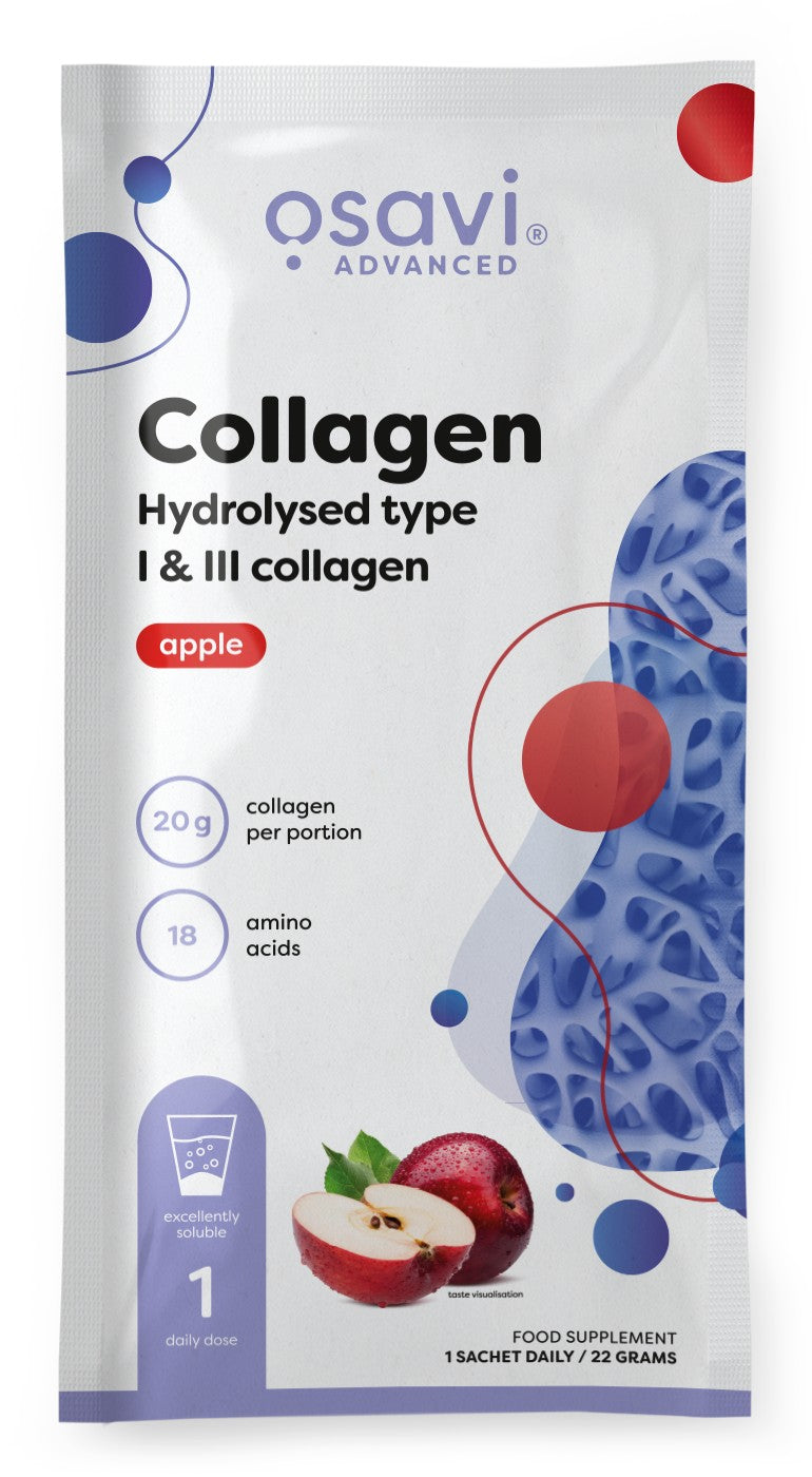 Collagen Hydrolysed Type I & III, Apple - 22 grams (1 serving)