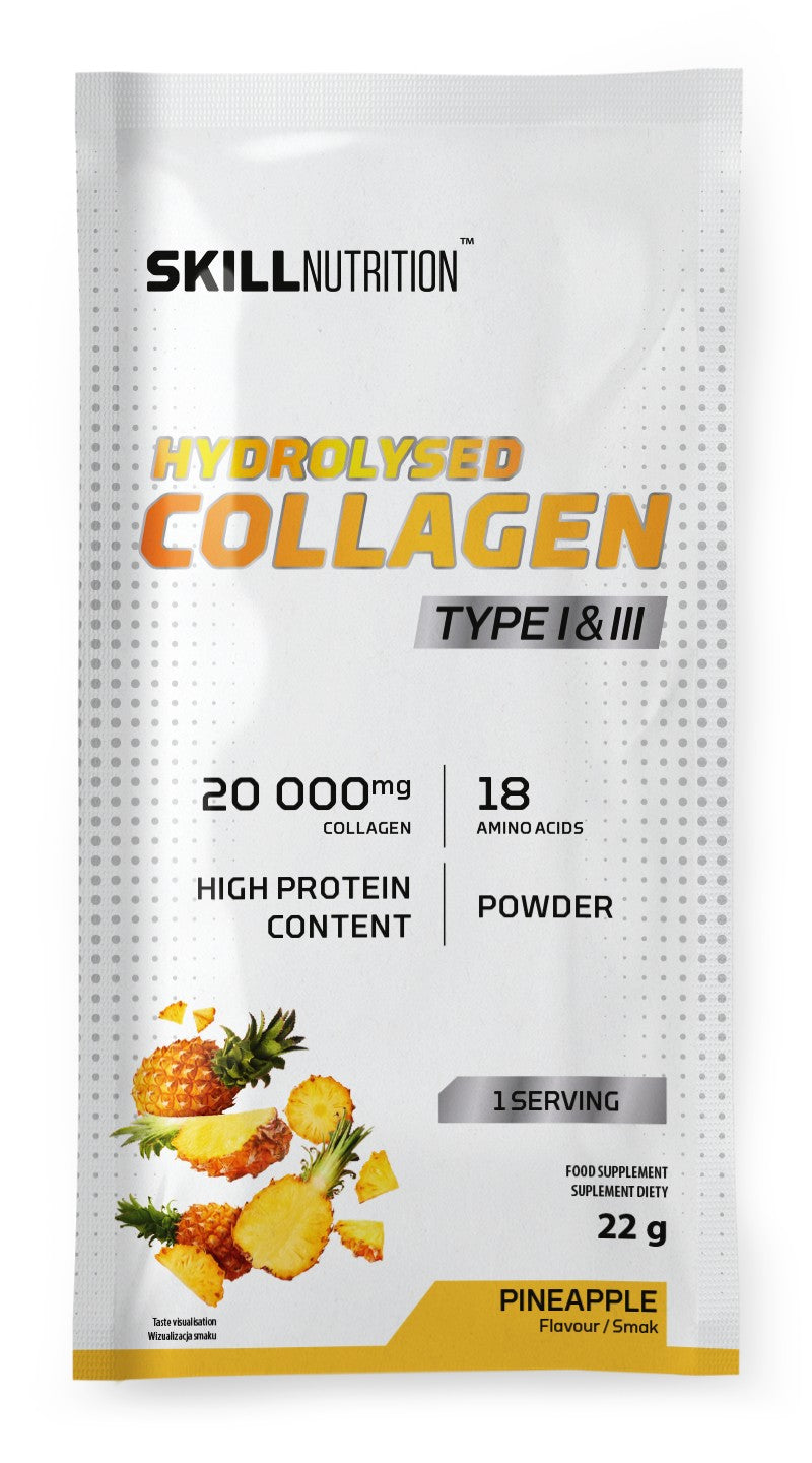 Hydrolysed Collagen Type I & III, Pineapple - 22 grams (1 serving)