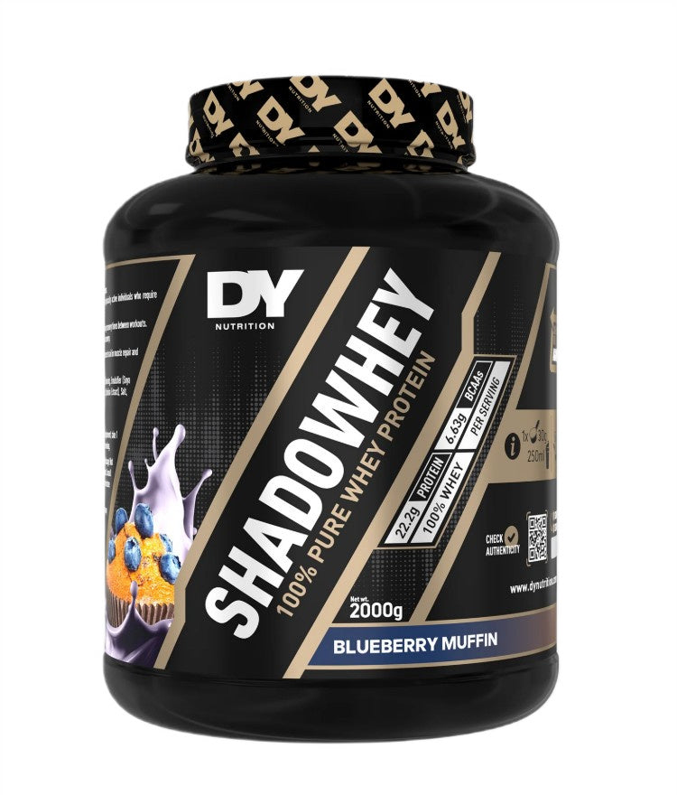 ShadoWhey 100% Pure Whey Protein, Blueberry Muffin - 2000 grams