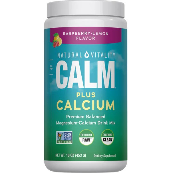 Natural Calm Plus Calcium, Raspberry Lemon - 453 grams