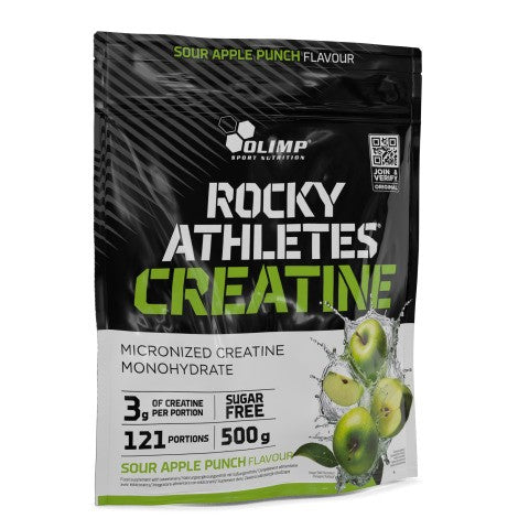 Rocky Athletes Creatine, Sour Apple Punch - 500 grams