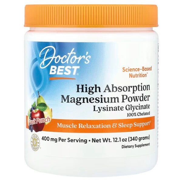 High Absorption Magnesium Powder, Fruit Punch - 340 grams