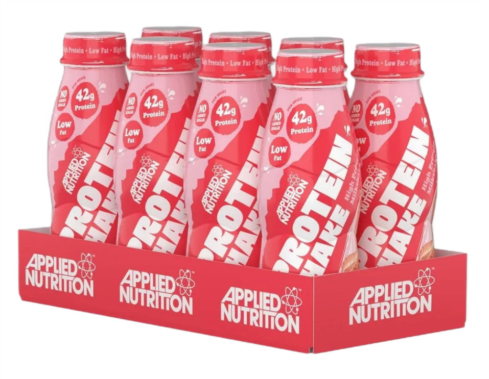High Protein Shake, Strawberries & Cream - 8 x 500 ml.
