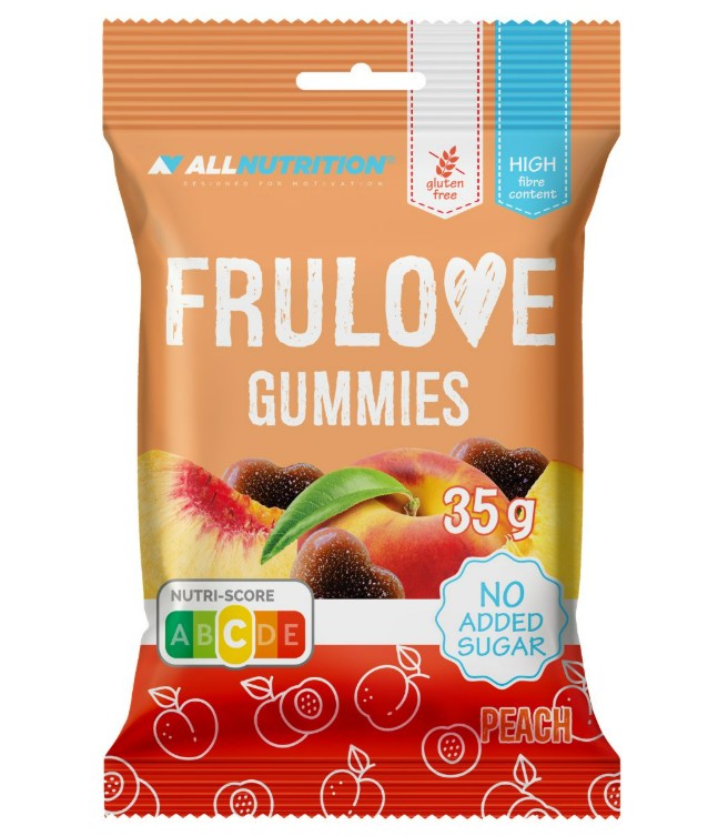 Frulove Gummies, Peach - 35 grams