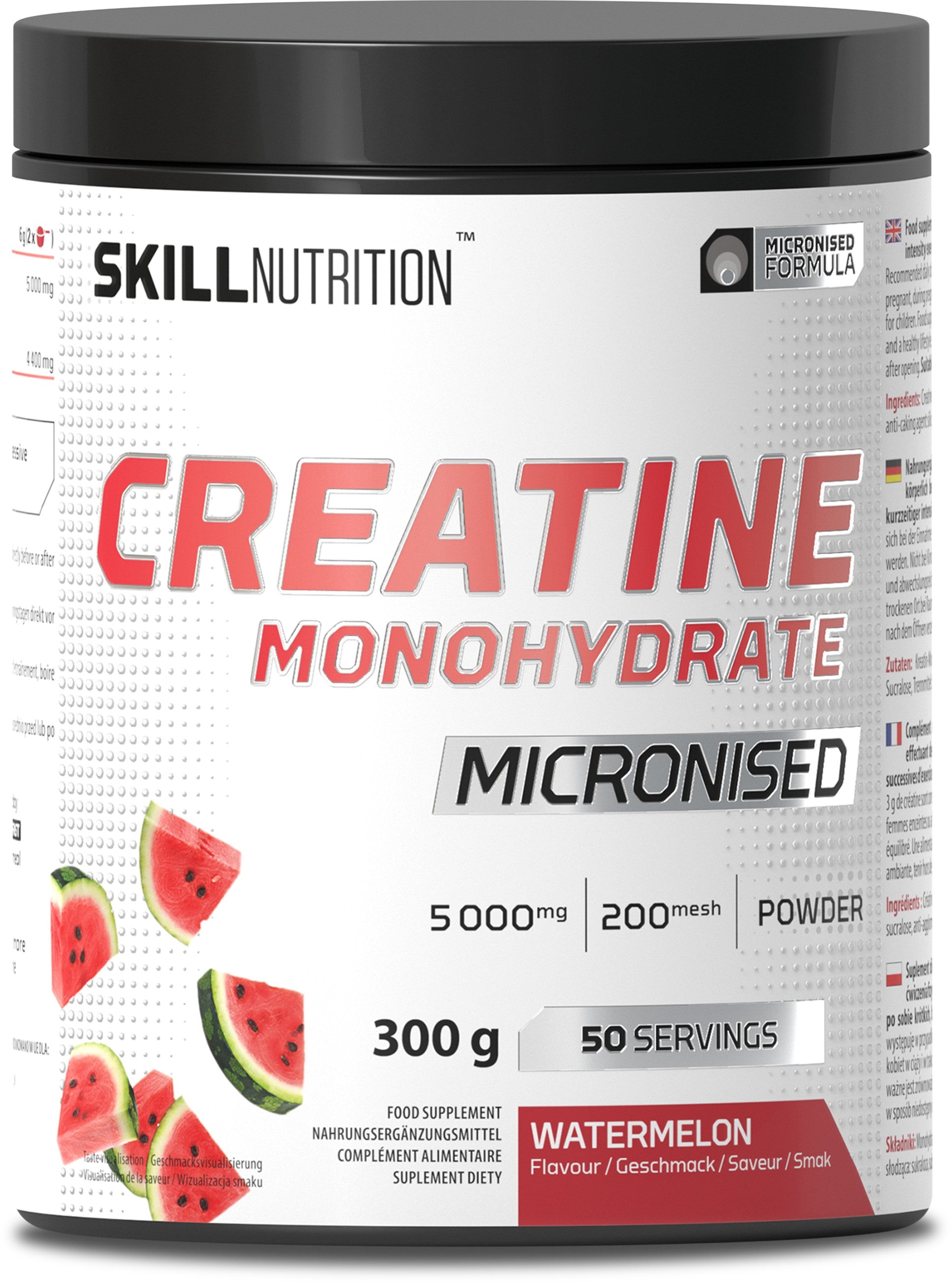 Micronised Creatine Monohydrate Flavoured, Watermelon - 300 grams