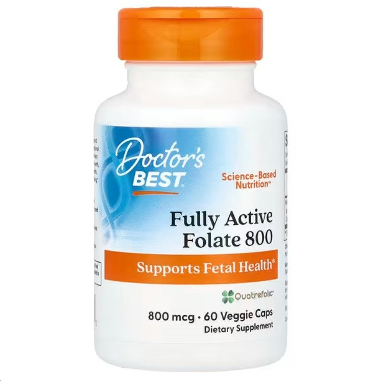 Fully Active Folate 800 with Quatrefolic, 800mcg - 60 vcaps