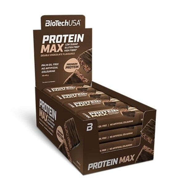 Protein Max Bar, Double Chocolate - 16 x 45g