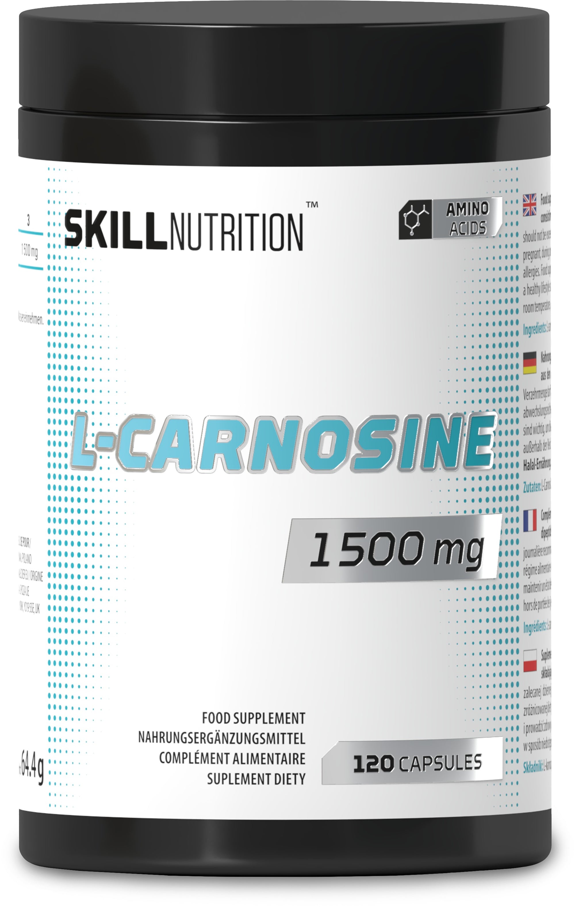 L-Carnosine, 1500mg - 120 vegan caps
