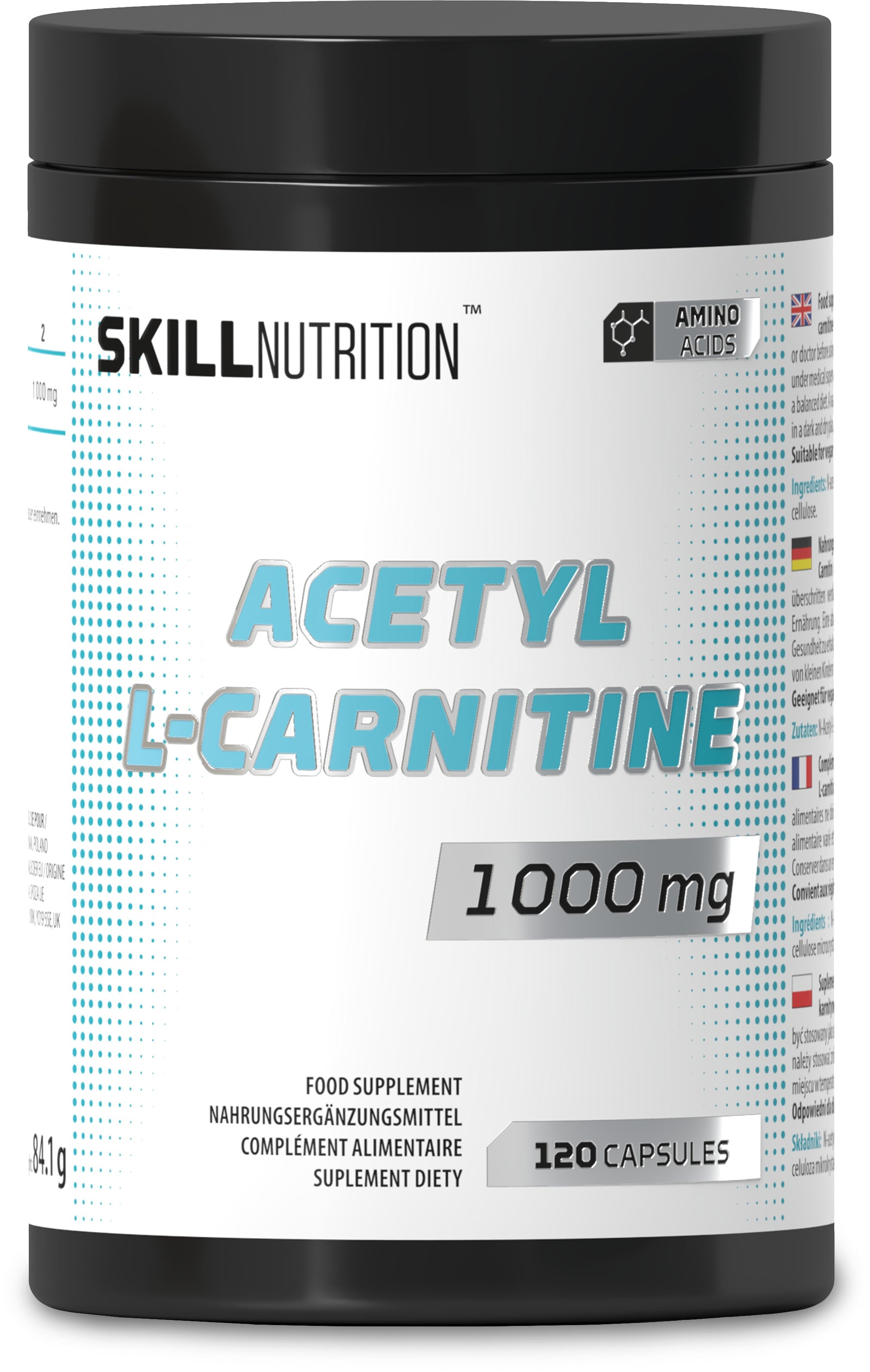 Acetyl L-Carnitine, 1000mg - 120 vegan caps