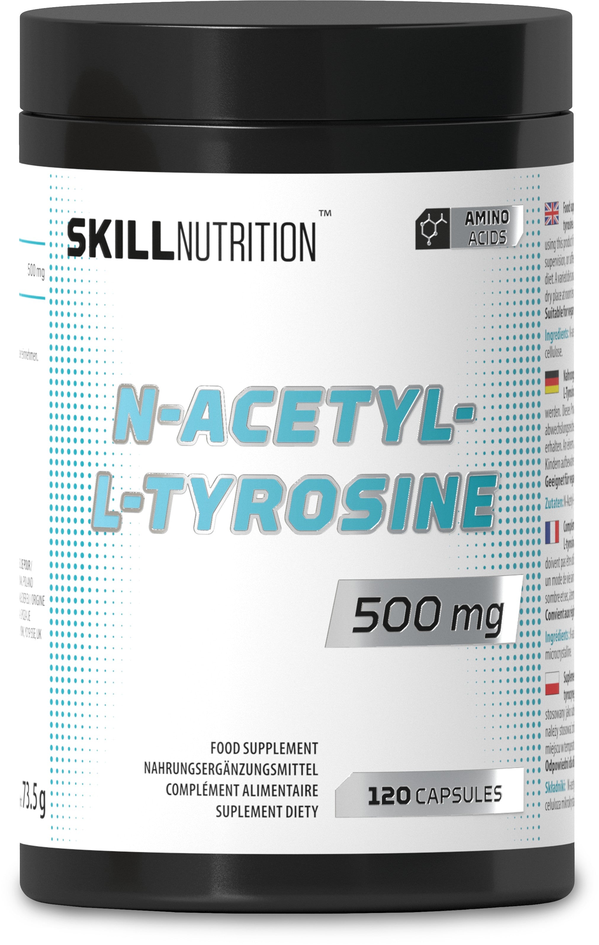 N-Acetyl-L-Tyrosine, 500mg - 120 vegan caps