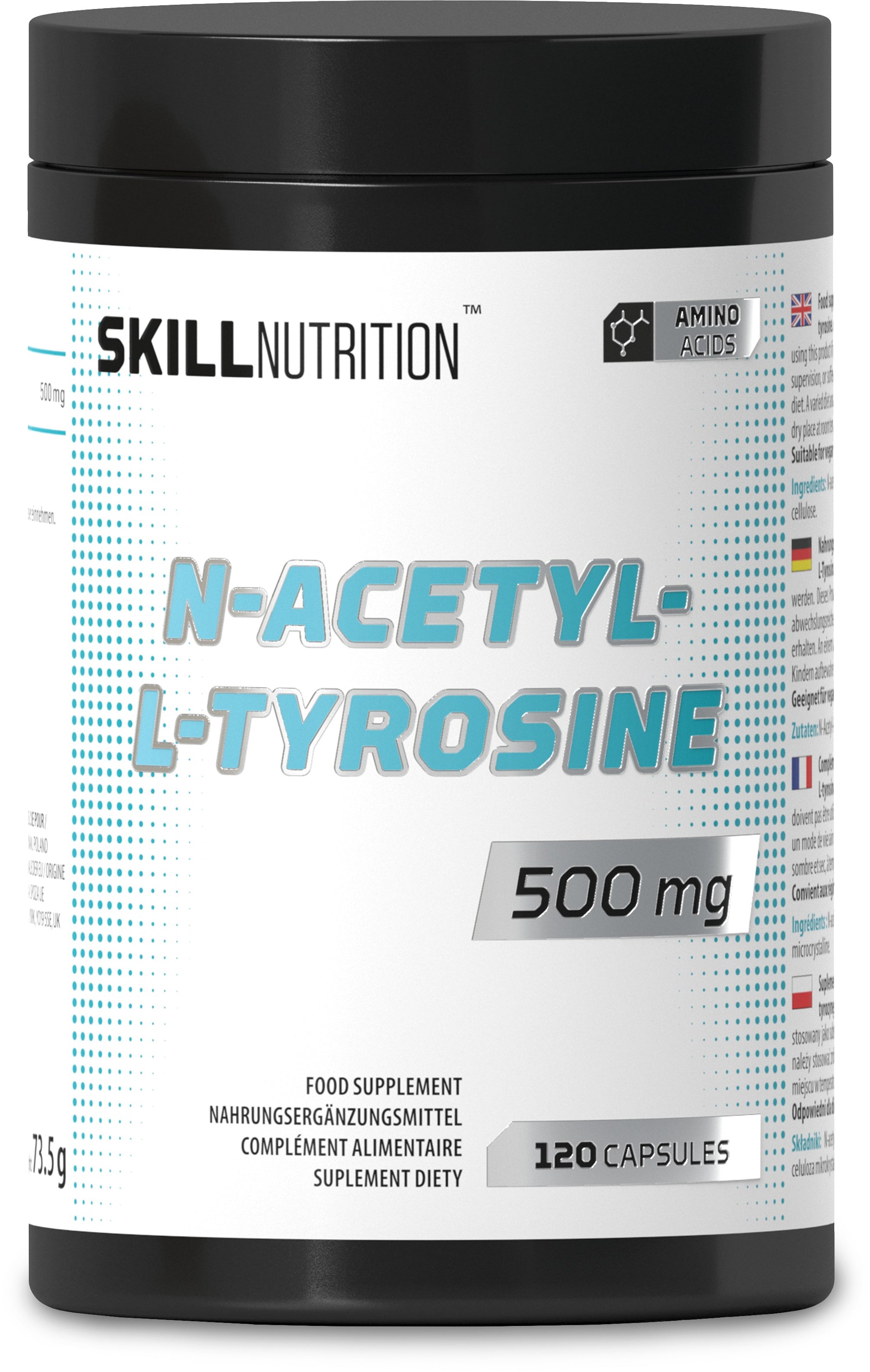 N-Acetyl-L-Tyrosine, 500mg - 120 vegan caps