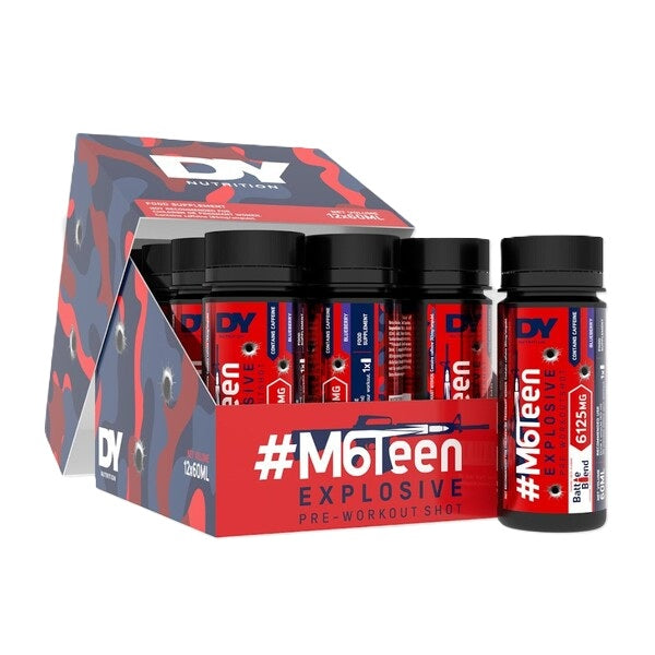 #M6Teen Explosive Pre-Workout Shot, Blueberry - 12 x 60ml.