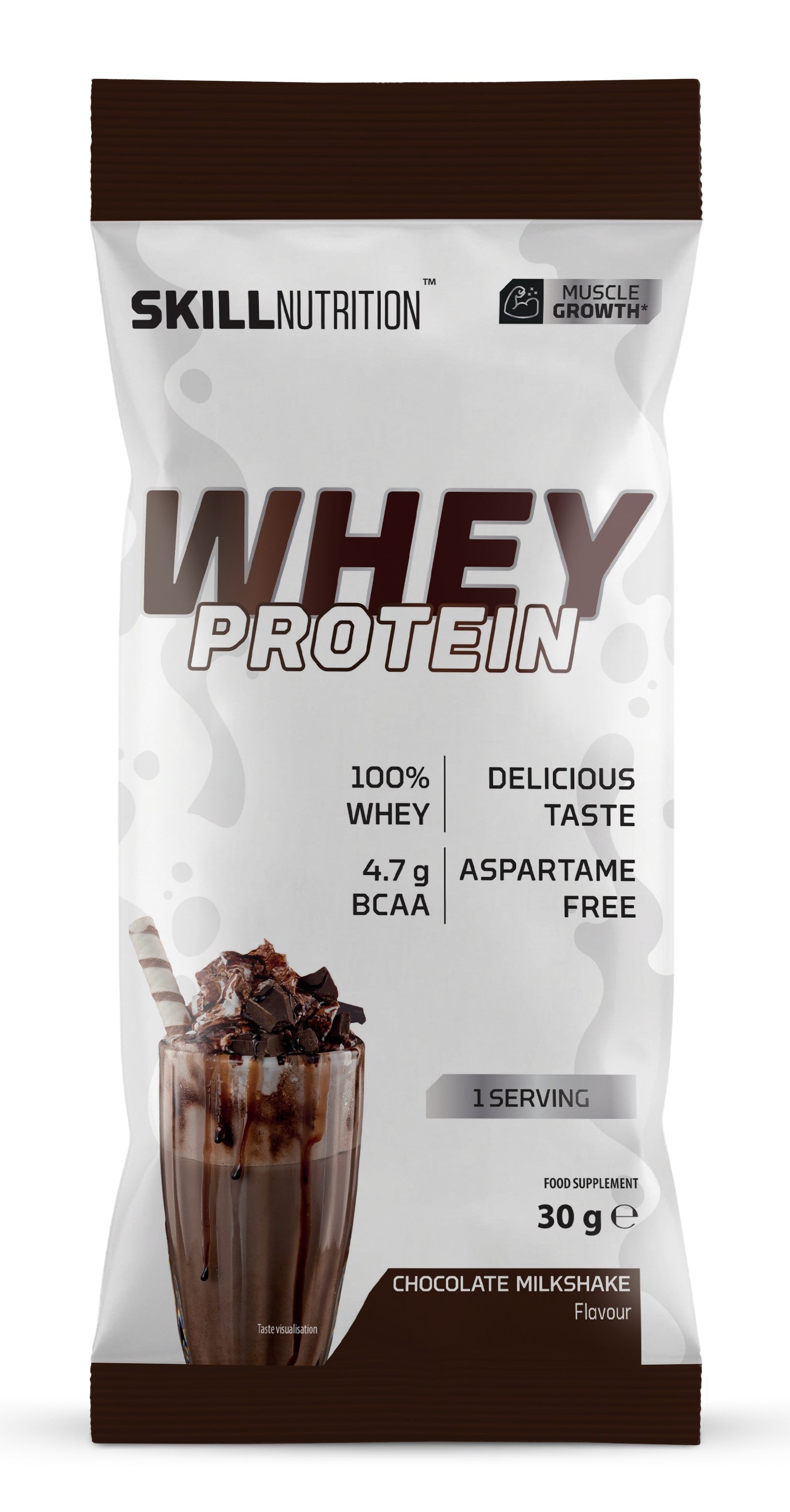 Whey Protein Powder, Chocolate Milkshake - 30 grams (1 serving)