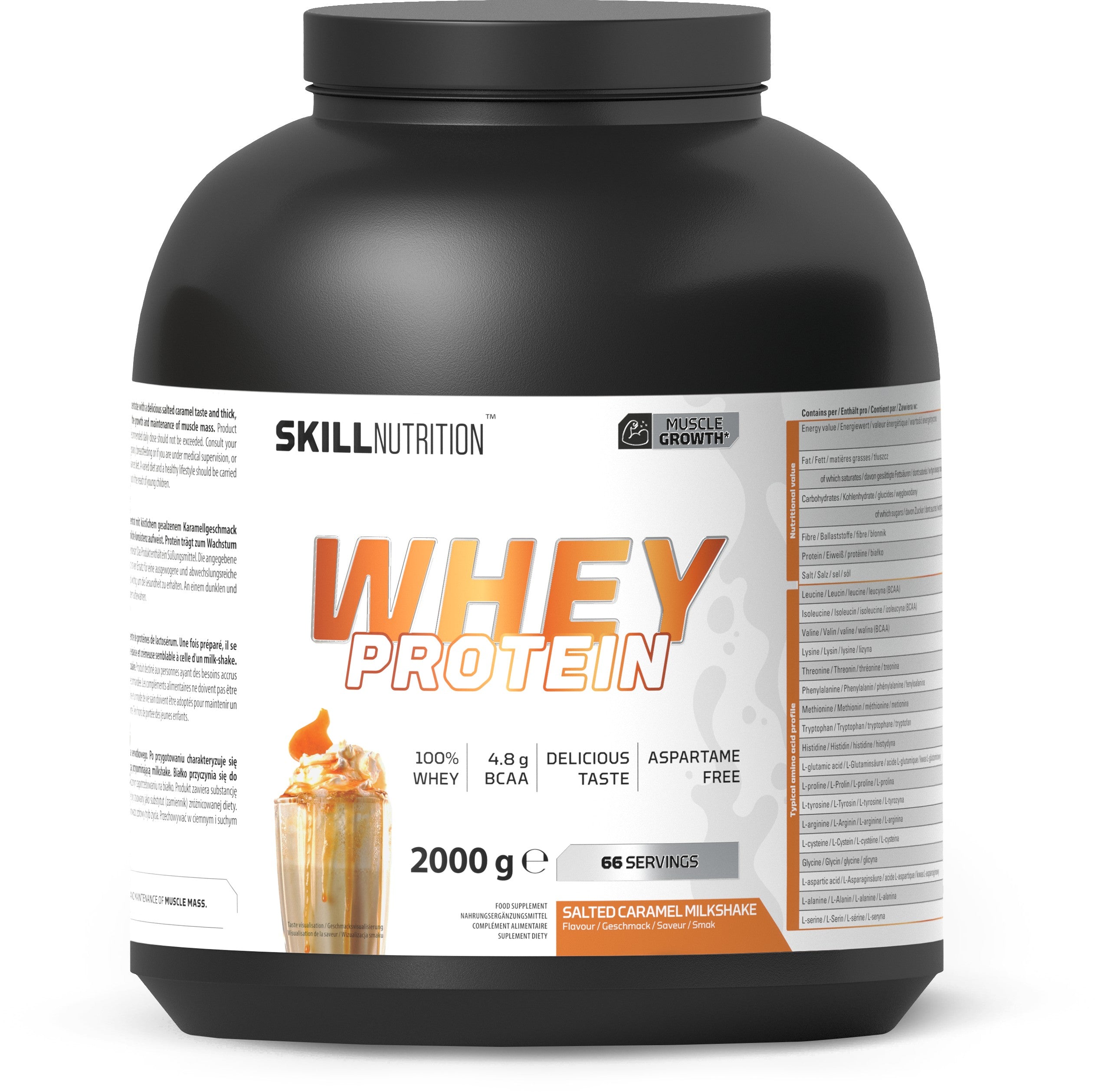 Whey Protein Powder, Salted Caramel Milkshake - 2000 grams