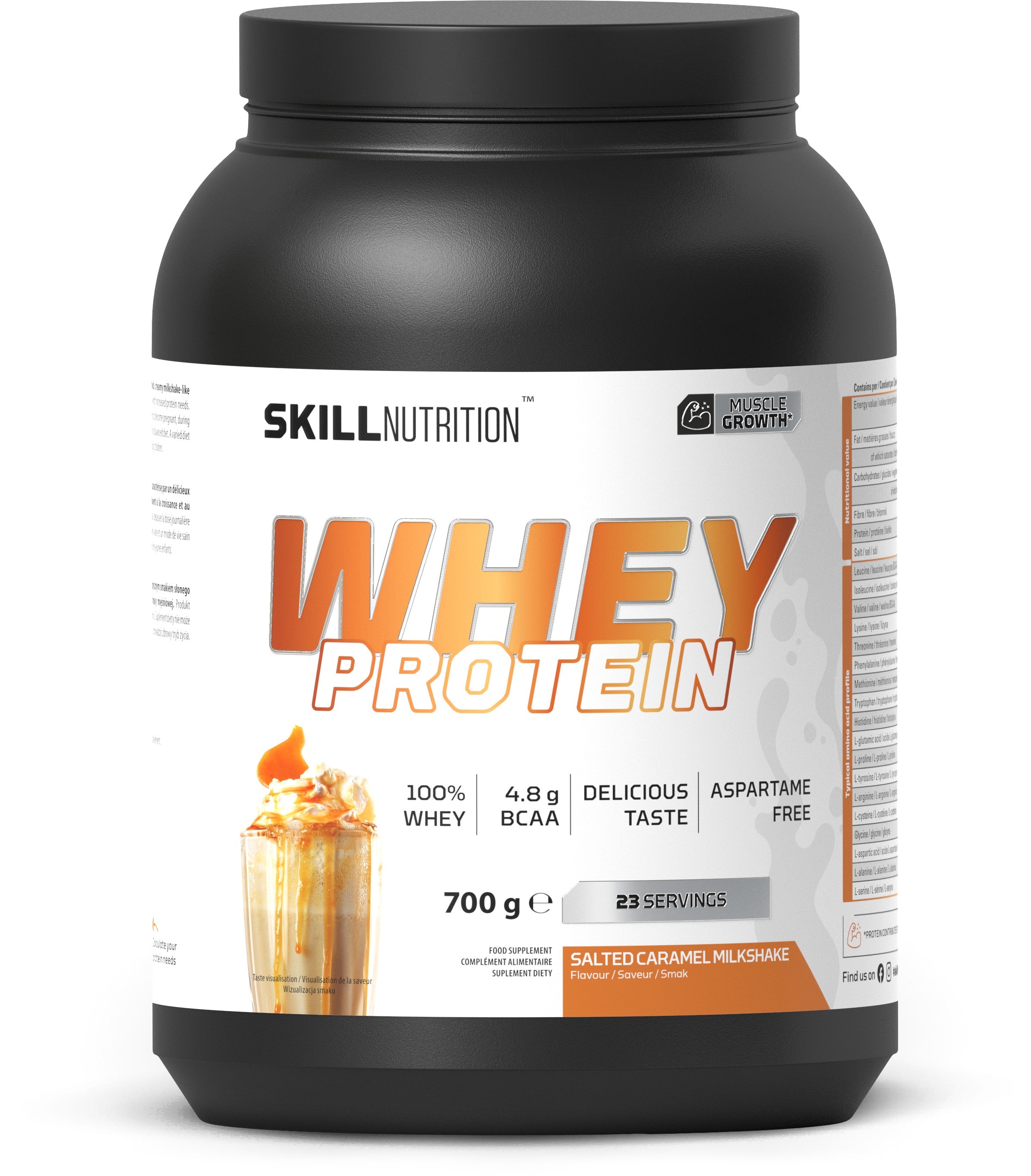 Whey Protein Powder, Salted Caramel Milkshake - 700 grams