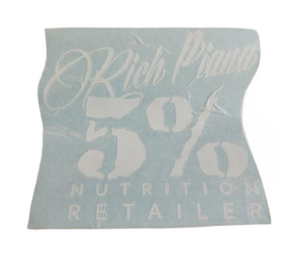 5% Nutrition Window Cling, Blue & White