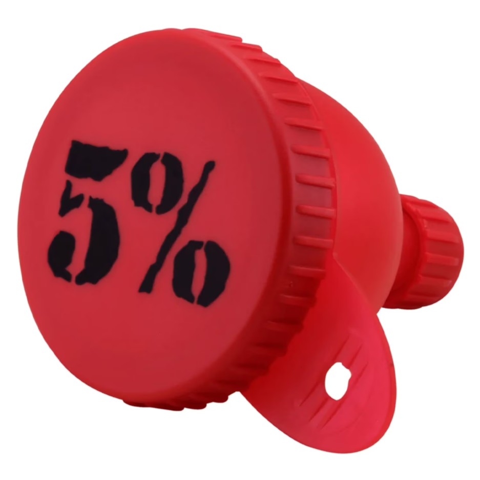 5% Funnel, Red & Black
