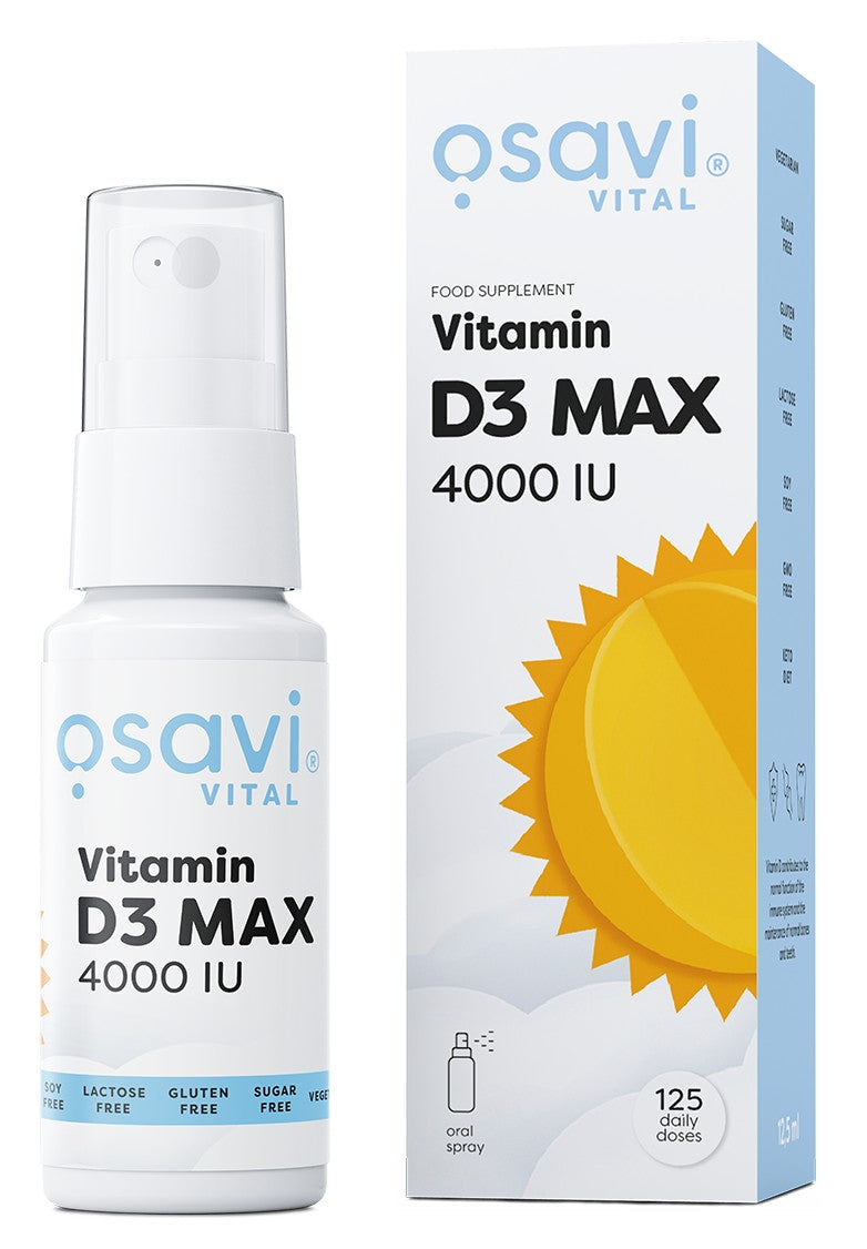 Vitamin D3 Oral Spray, MAX 4000IU - 12.5 ml.