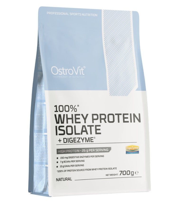 100% Whey Protein Isolate + Digezyme, Natural - 700 grams