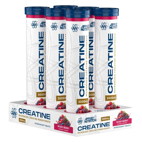 Creatine Monohydrate Effervescent Tablets, Mixed Berry - 6 x 16 tabs