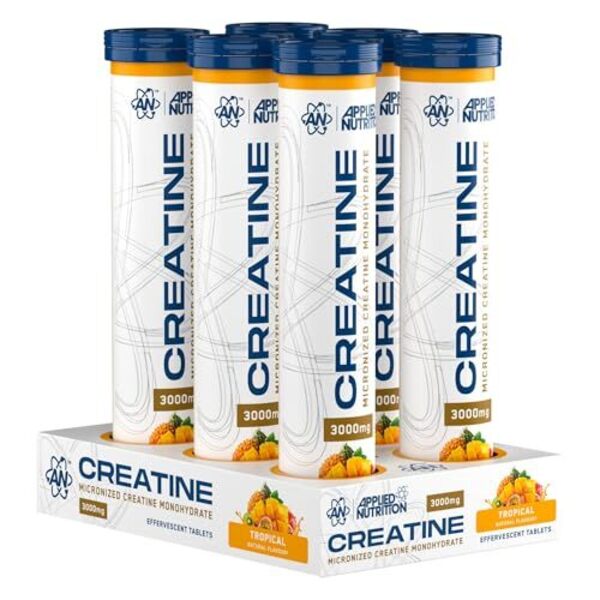Creatine Monohydrate Effervescent Tablets, Tropical - 6 x 16 tabs