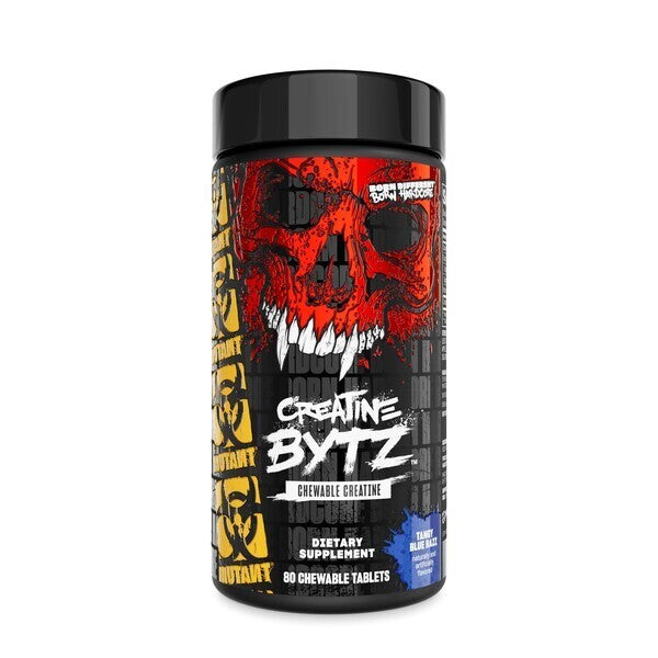 Creatine Bytz Chewables, Tangy Blue Razz (EAN 627933285016) - 80 chewables