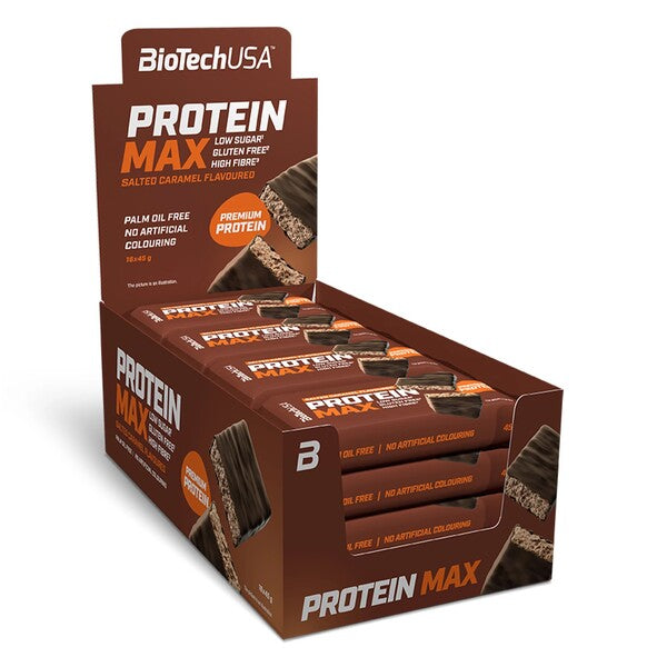 Protein Max Bar, Salted Caramel - 16 x 45g