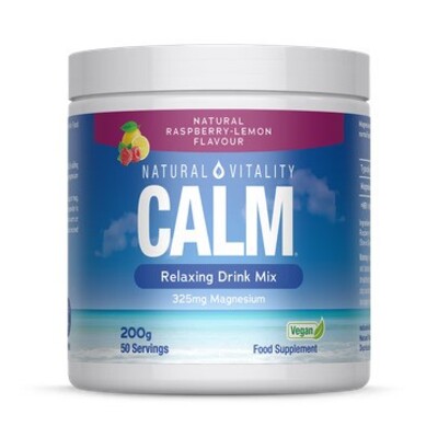 Calm Relaxing Drink Mix, Natural Raspberry-Lemon - 200 grams
