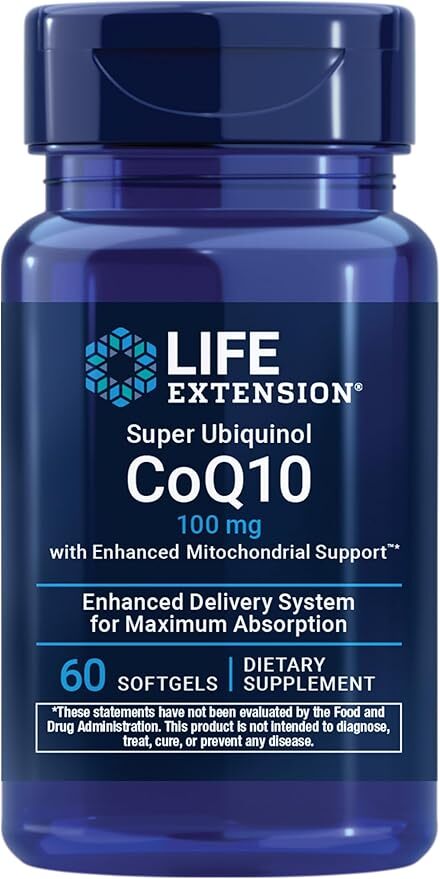 Super Ubiquinol CoQ10 with Enhanced Mitochondrial Support, 100mg - 60 softgels