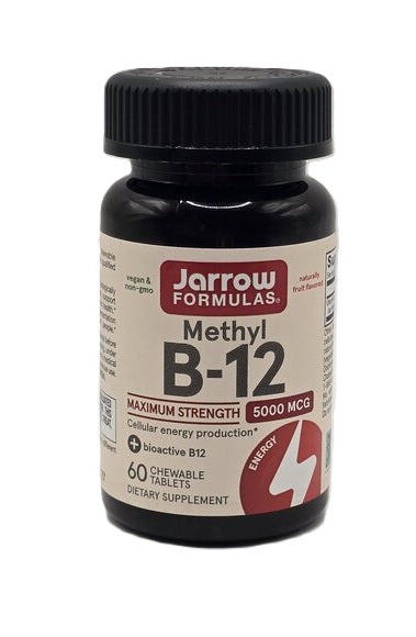 Methyl B-12, 5000mcg (Fruit) - 60 vegan chewable tabs