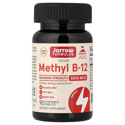 Methyl B-12, 5000mcg (Cherry) - 90 vegan chewable tabs