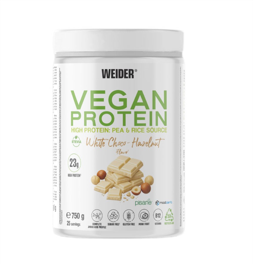 Vegan Protein, White Choco-Hazelnut - 750 grams