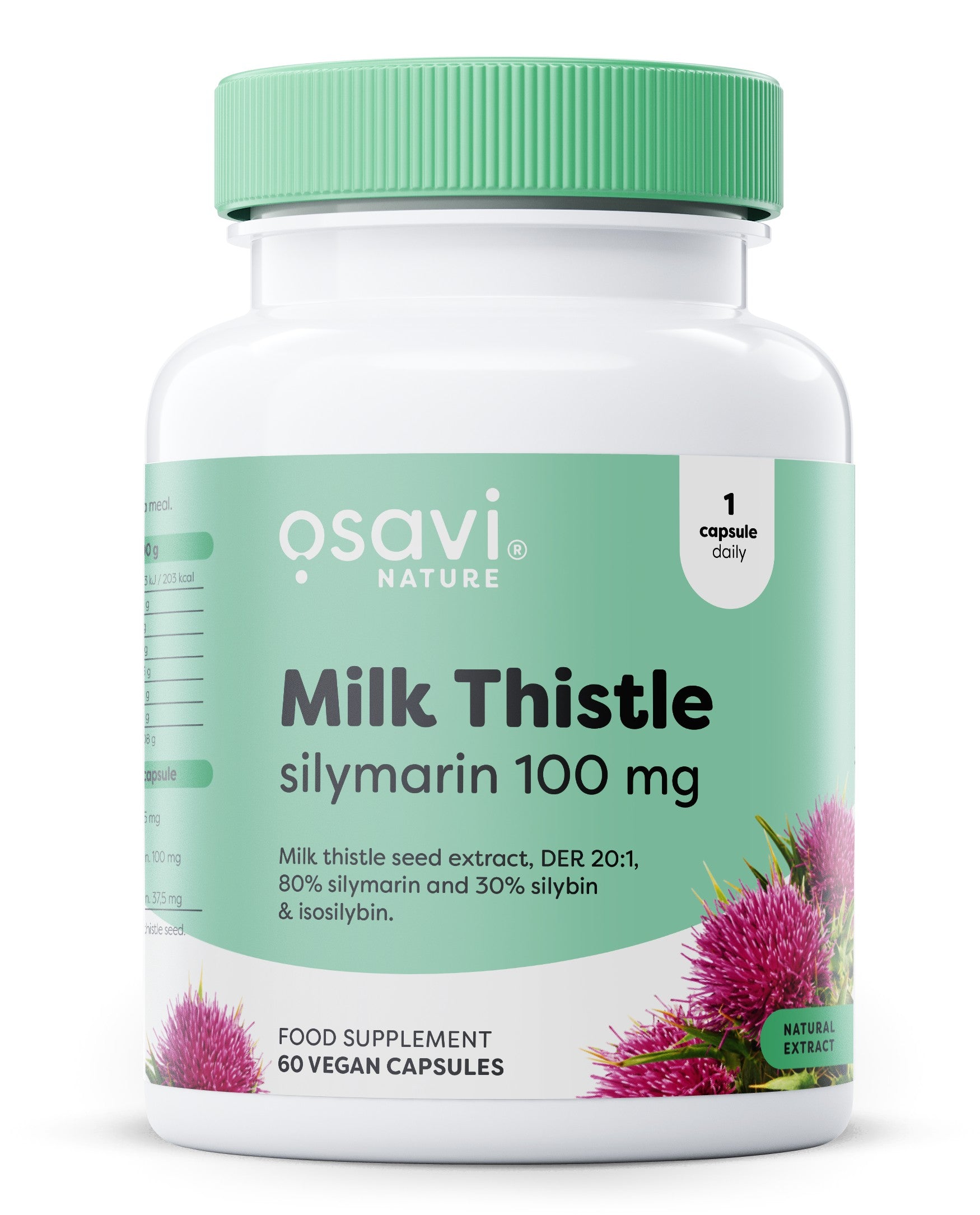 Milk Thistle, Silymarin 100mg - 60 vegan caps