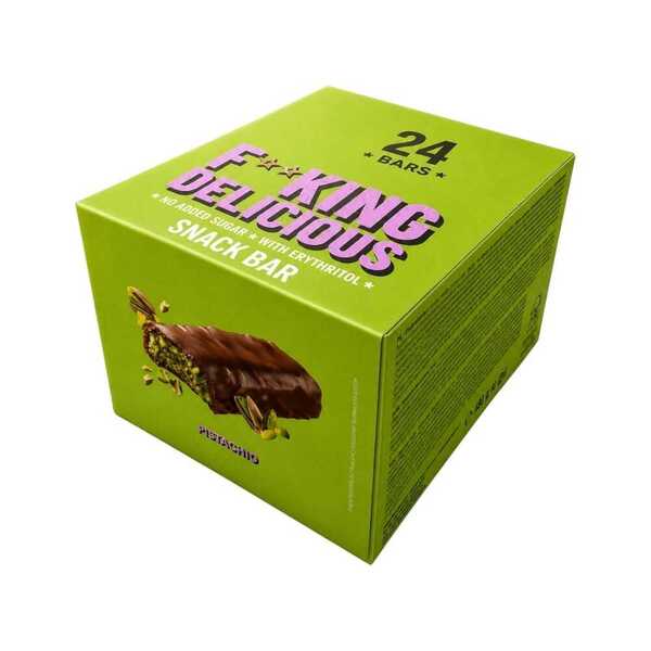 Fitking Delicious Snack Bar, Pistachio - 24 x 40g