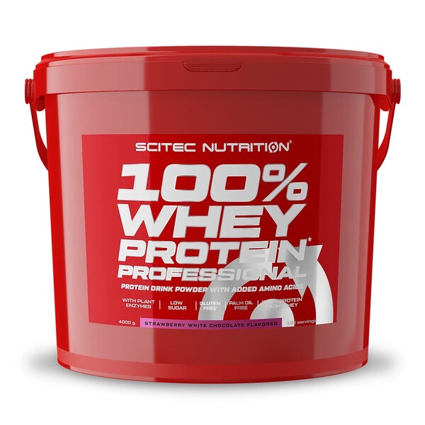 100% Whey Protein Professional, Strawberry White Chocolate - 4000 grams
