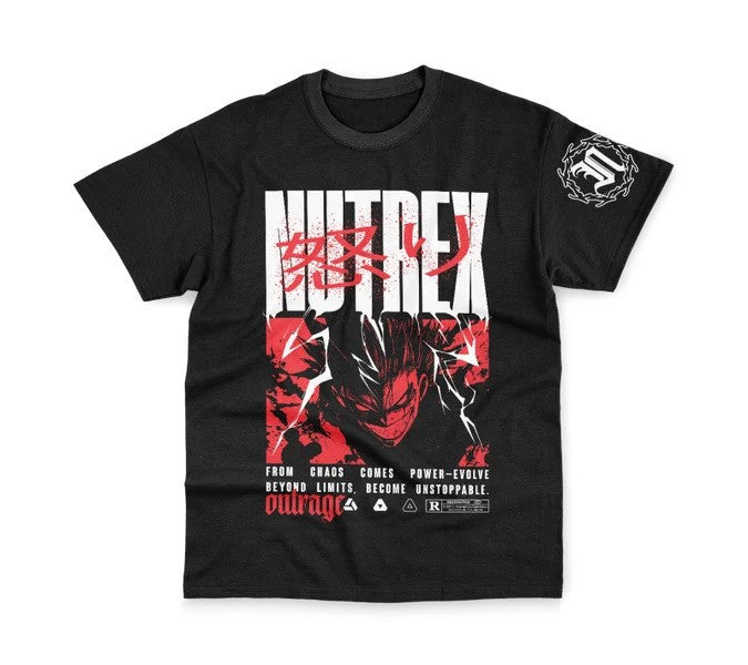 Nutrex Outrage Anime T-Shirt, Black - X-Large