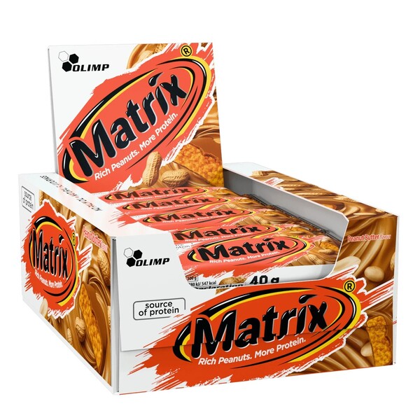 Matrix Bars, Peanut Butter - 25 x 40g