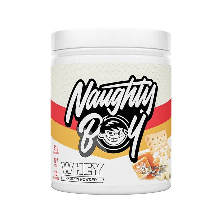 Whey Protein, White Chocolate Caramel Biscuit - 450 grams