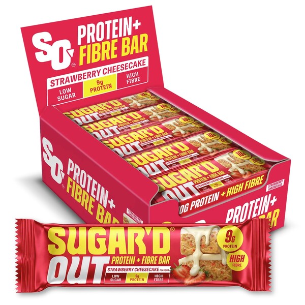 Protein + Fibre Bar, Strawberry Cheesecake - 15 x 62g