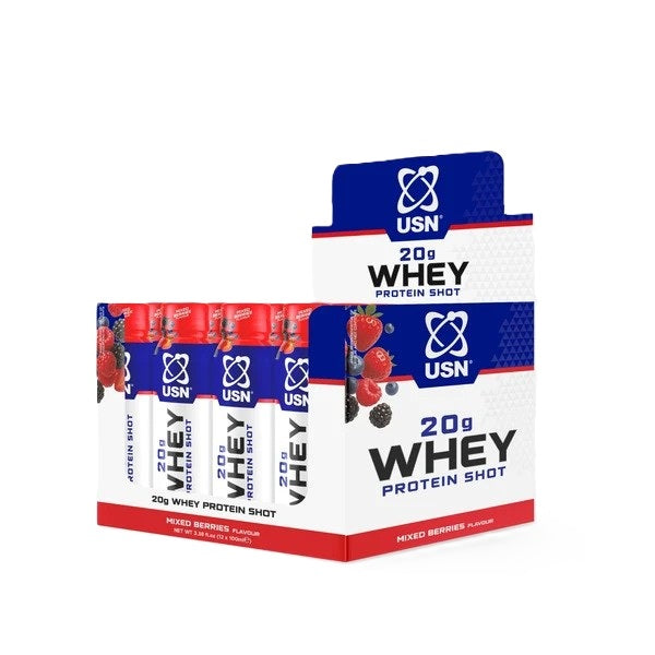 Whey Protein Shot, Mixed Berries - 12 x 100 ml.